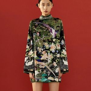 MUZKIN Floral Print Cheongsam (Qipao)